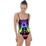 Chakra Design Tie Strap One Piece Swimsuit