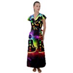 Chakra Design Flutter Sleeve Maxi Dress