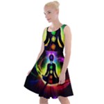 Chakra Design Knee Length Skater Dress