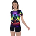 Chakra Design Back Circle Cutout Sports Tee