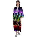 Chakra Design Maxi Satin Kimono