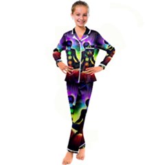 Kids  Satin Long Sleeve Pajamas Set 