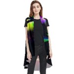 Chakra Design Sleeveless Chiffon Waistcoat Shirt