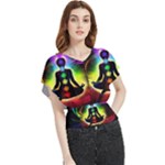 Chakra Design Butterfly Chiffon Blouse