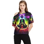 Chakra Design One Shoulder Cut Out Tee