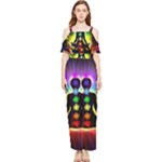 Chakra Design Draped Sleeveless Chiffon Jumpsuit