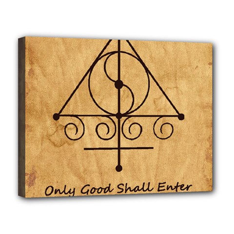 Only Good Shall Enter This House Canvas 14  x 11  (Stretched) from ArtsNow.com