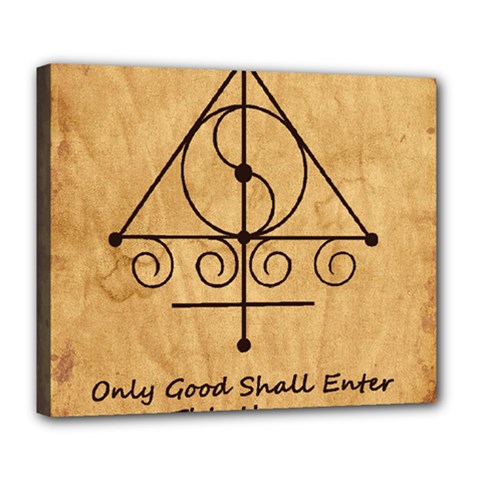 Only Good Shall Enter This House Deluxe Canvas 24  x 20  (Stretched) from ArtsNow.com