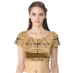 Only Good Shall Enter This House Short Sleeve Crop Top