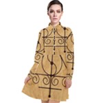 Only Good Shall Enter This House Long Sleeve Chiffon Shirt Dress