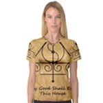 Only Good Shall Enter This House V-Neck Sport Mesh Tee