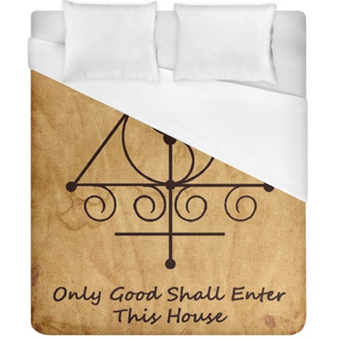 Only Good Shall Enter This House Duvet Cover (California King Size) from ArtsNow.com