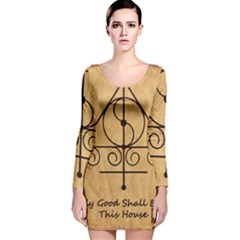 Long Sleeve Velvet Bodycon Dress 