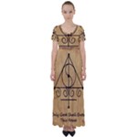 Only Good Shall Enter This House High Waist Short Sleeve Maxi Dress