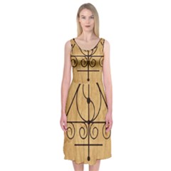 Only Good Shall Enter This House Midi Sleeveless Dress from ArtsNow.com