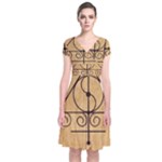 Only Good Shall Enter This House Short Sleeve Front Wrap Dress