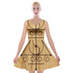 Only Good Shall Enter This House Velvet Skater Dress