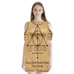 Only Good Shall Enter This House Shoulder Cutout Velvet One Piece
