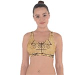 Only Good Shall Enter This House Cross String Back Sports Bra