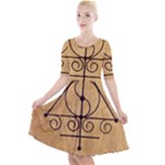 Only Good Shall Enter This House Quarter Sleeve A-Line Dress