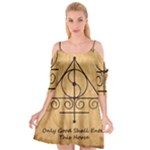 Only Good Shall Enter This House Cutout Spaghetti Strap Chiffon Dress