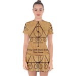 Only Good Shall Enter This House Drop Hem Mini Chiffon Dress