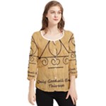 Only Good Shall Enter This House Chiffon Quarter Sleeve Blouse