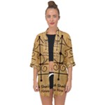 Only Good Shall Enter This House Open Front Chiffon Kimono
