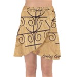 Only Good Shall Enter This House Wrap Front Skirt