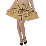 Only Good Shall Enter This House Velvet Skater Skirt