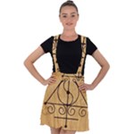 Only Good Shall Enter This House Velvet Suspender Skater Skirt