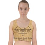Only Good Shall Enter This House Velvet Racer Back Crop Top