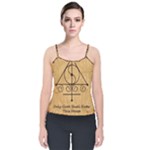 Only Good Shall Enter This House Velvet Spaghetti Strap Top