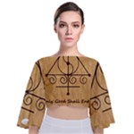 Only Good Shall Enter This House Tie Back Butterfly Sleeve Chiffon Top