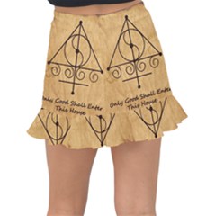 Fishtail Mini Chiffon Skirt 