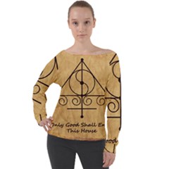 Off Shoulder Long Sleeve Velour Top 