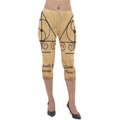 Lightweight Velour Capri Leggings  