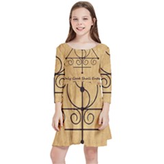 Kids  Quarter Sleeve Skater Dress 