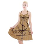 Only Good Shall Enter This House Halter Party Swing Dress 