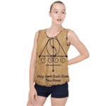 Only Good Shall Enter This House Bubble Hem Chiffon Tank Top