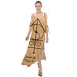 Only Good Shall Enter This House Maxi Chiffon Cover Up Dress