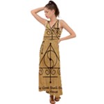 Only Good Shall Enter This House V-Neck Chiffon Maxi Dress