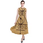 Only Good Shall Enter This House Round Neck Boho Dress
