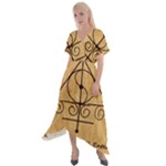 Only Good Shall Enter This House Cross Front Sharkbite Hem Maxi Dress