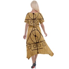 Cross Front Sharkbite Hem Maxi Dress 