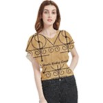 Only Good Shall Enter This House Butterfly Chiffon Blouse