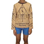 Only Good Shall Enter This House Kids  Long Sleeve Swimwear
