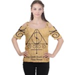 Only Good Shall Enter This House Cutout Shoulder Tee