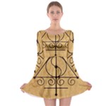 Only Good Shall Enter This House Long Sleeve Skater Dress