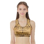 Only Good Shall Enter This House Sports Bra with Border